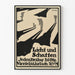 Graficzny plakat Licht und Schatten z sylwetkami i wydłużonymi cieniami