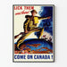 Plakat patriotyczny wojskowy vintage Come On Canada