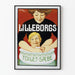 Plakat reklamowy vintage Lilleborg Toilet-Sæbe do dekoracji ścian