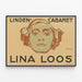 Plakat vintage Linden-Cabaret Lina Loos — oprawiony obraz na ścianie