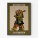 Plakat vintage wojskowy Line Up Boys w spódnicy kilt