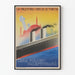 Plakat vintage z linią morską polsko-palestyńską