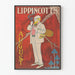 Plakat Vintage Lippincott's August w stylu retro