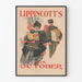 Plakat vintage Lippincott's na październik - Retro dekoracja ścienna
