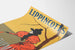 Plakat vintage Lippincott's November z elegancką w czerwonym płaszczu
