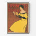 Plakat vintage Lippincott's October z kobietą w żółtej sukni