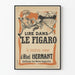 Plakat vintage Czytanie w Le Figaro - Powieść Abela Hermanta
