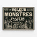 Plakat Vintage Les Monstres de Paris - Czytaj w Le Voleur Illustré — oprawiony obraz na ścianie