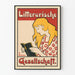 Dekoracyjny plakat vintage Litterarische Gesellschaft wykład kobiecy