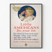 Plakat vintage „Little Americans Do Your Bit” - Dekoracja ścienna retro