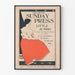 Plakat vintage Philadelphia Sunday Press Little Jumbo 1896