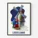 Plakat vintage Młyn i śpiący młynarz Lobeliane