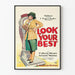 Plakat vintage Look Your Best, ilustracja w stylu retro