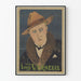 Plakat vintage portret Louis Verneuil z kapeluszem