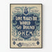 Plakat muzyczny vintage Love Makes The World Go 'Round - Dekoracja ścienna retro