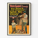 Plakat vintage Love My Dog - Dekoracja ścienna w stylu klasycznego kina