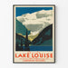 Vintage plakat Lake Louise - Dekoracja ścienna pejzaż kanadyjskich Gór Skalistych