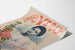 Wintage plakat Lucette de Verly z portretem i kwiatami