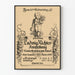 Plakat wystawy vintage Ludwig Richter w Muzeum Przemysłowym w Bazylei