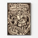 Artystyczny plakat z grafiką linorytową z motywami kubistycznymi
