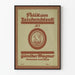 Plakat vintage Pelikan blok rysunkowy z grafiką w brązie