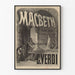 Wintage plakat opery Makbet C. Verdie