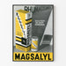 Vintage plakat Magsalyl do dekoracji ściennych w stylu retro