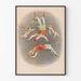 Plakat vintage z artystami trapezowymi mężczyznami i kobietami