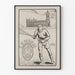 Plakat vintage gracza lacrosse Uniwersytet Lehigh