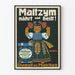Plakat Vintage Maltzym Diamalt AG Monachium dekoracja ścienna