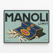 Plakat reklamowy vintage Manoli Limit — oprawiony obraz na ścianie