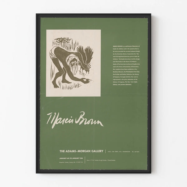 Plakat wystawy Marcii Brown w Galerii Adams-Morgan