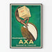 Plakat vintage margaryny AXA do dekoracji ściennej