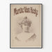 Plakat w stylu vintage portret Marthe Van Hecke styl dawny