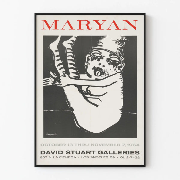 Plakat wystawy Maryan 1964 - Galerie David Stuart Los Angeles