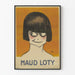 Plakat retro Maud Loty z uśmiechniętą twarzą, lata 1920