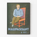 Plakat dekoracyjny portret Maupassanta vintage