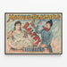 Plakat Vintage Menu Plaisirs Louise Balty Rewia Taraboum — oprawiony obraz na ścianie