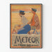 Plakat Vintage Meteor - Rowerzyści o Zachodzie Słońca