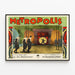 Plakat vintage Metropolis - Dekoracja ścienna filmowa retro — oprawiony obraz na ścianie