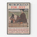 Plakat vintage Metropolitan na lipiec - Ilustracja retro jeździecka
