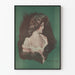 Wintage plakat portret kobiecy 1902 roku autorstwa Franka Parkera