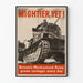 Plakat wojskowy vintage „Mightier Yet” z brytyjskim czołgiem bojowym