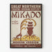 Plakat vintage Teatr Mikado Gilbert i Sullivan
