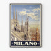 Plakat retro Milan Katedra dekoracyjny