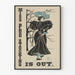 Plakat vintage Miss Blue Stocking - Dekoracja ścienna w stylu art déco