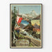 Plakat vintage Mont-Cervin Mont-Rose kolejka linowa Viège-Zermatt