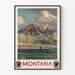 Plakat vintage góry Montana Northern Pacific