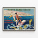 Plakat Vintage Monte Carlo Beach - Le Paradis Retrouvé — oprawiony obraz na ścianie