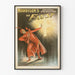 Plakat vintage Morrison's Faust z postacią w czerwonym kostiumie i świecącym krzyżem